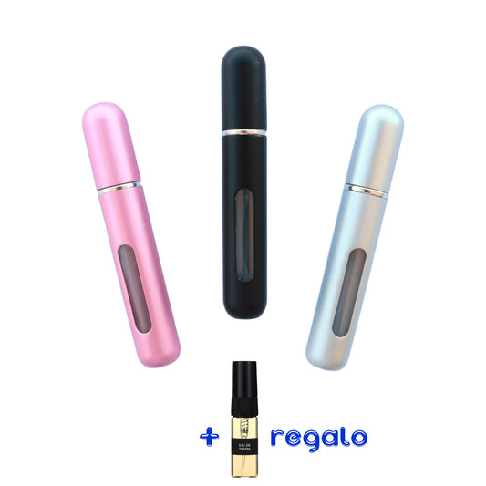 Atomizador Perfume Recargable 8ml + Perfume de Regalo