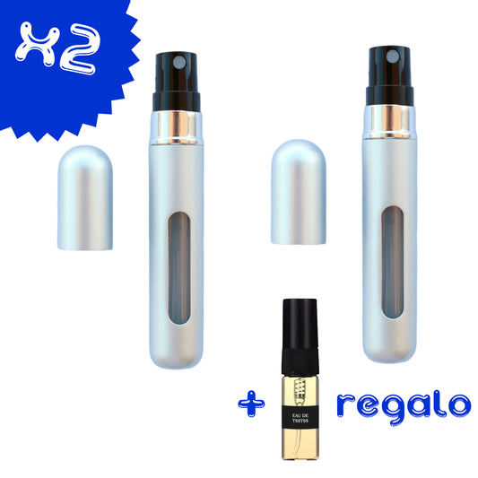 [X2] Atomizadores Perfume Recargables 8ml + Perfume de Regalo