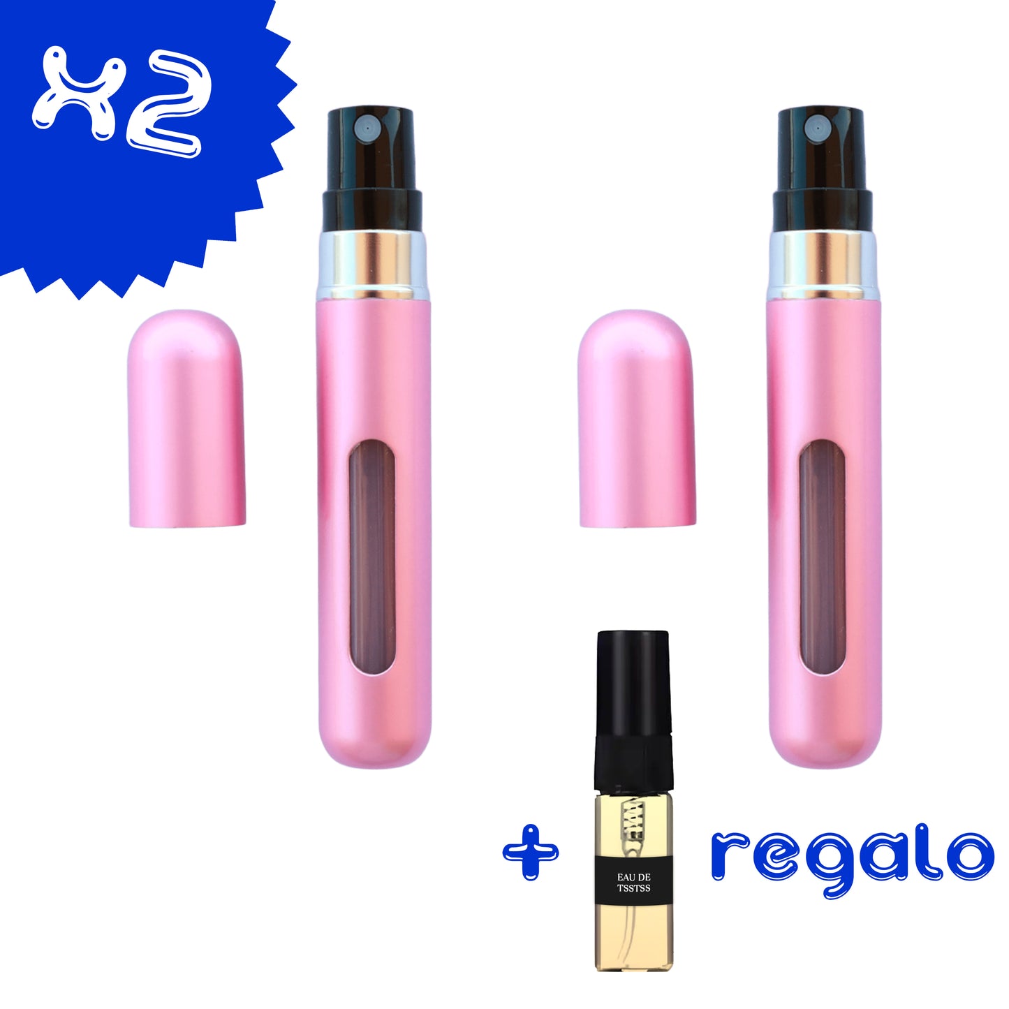 [X2] Atomizadores Perfume Recargables 8ml + Perfume de Regalo